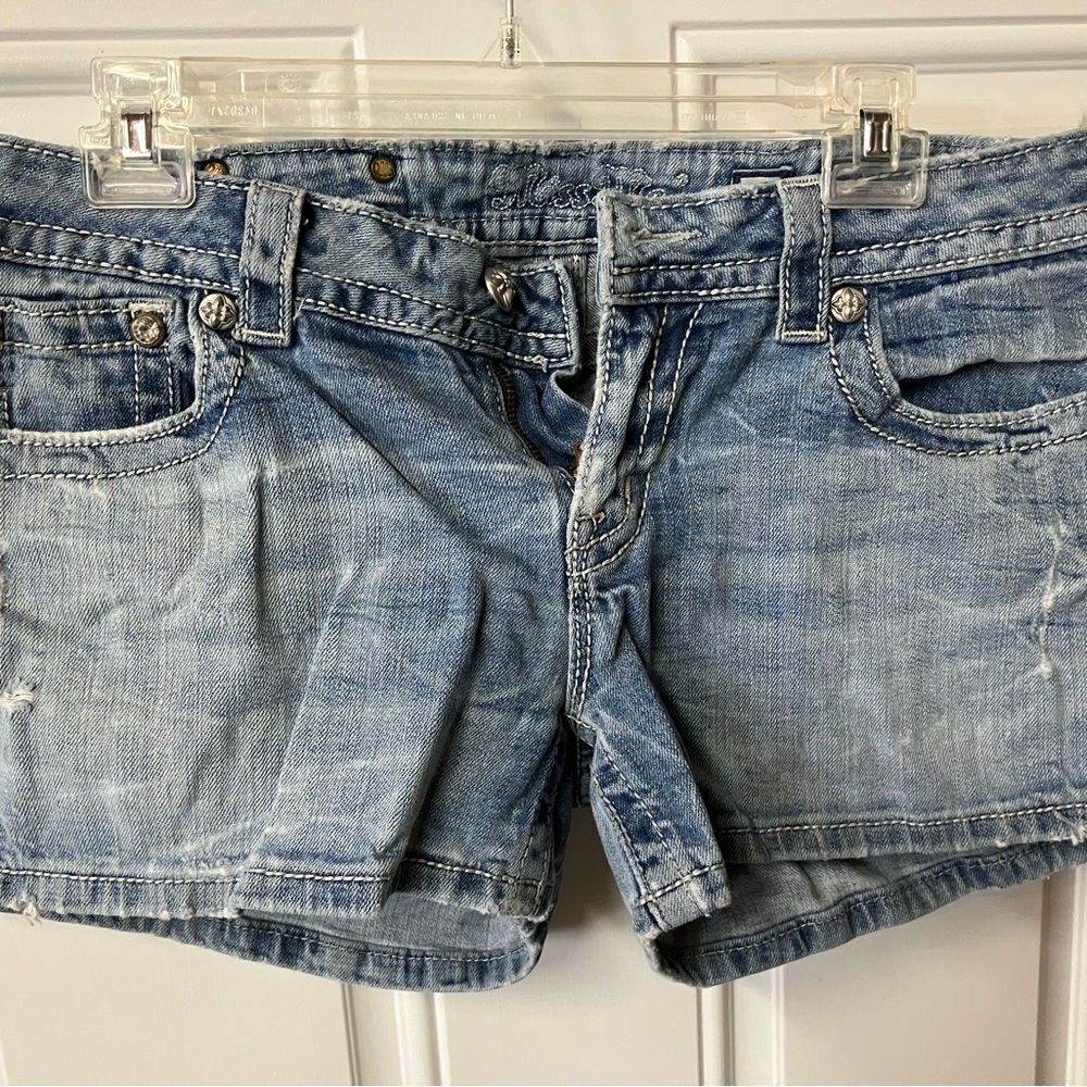 Miss Me Light Blue Jean Shorts